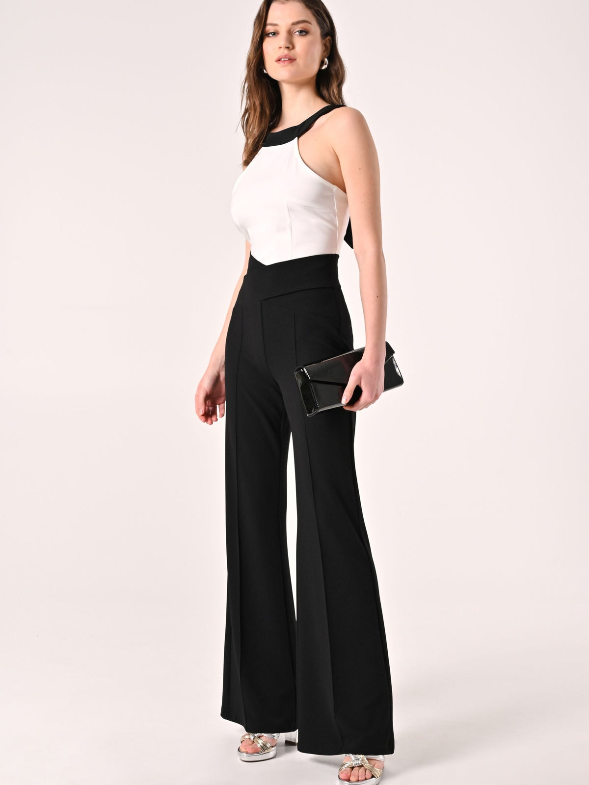 Pantaloni Neri con Incrocio