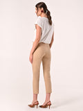 Pantaloni Skinny in Cotone Beige Scuro