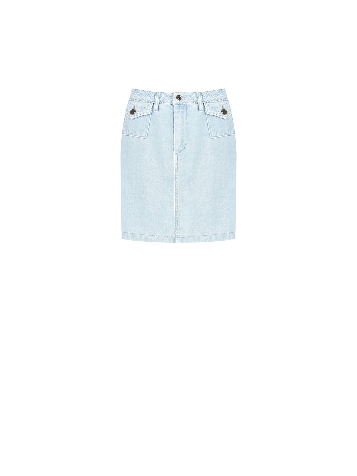 Gonna corta A-Line in Denim Chiaro