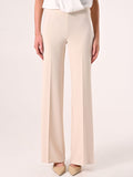 Pantaloni Beige Chiaro in Scuba mano Crepe