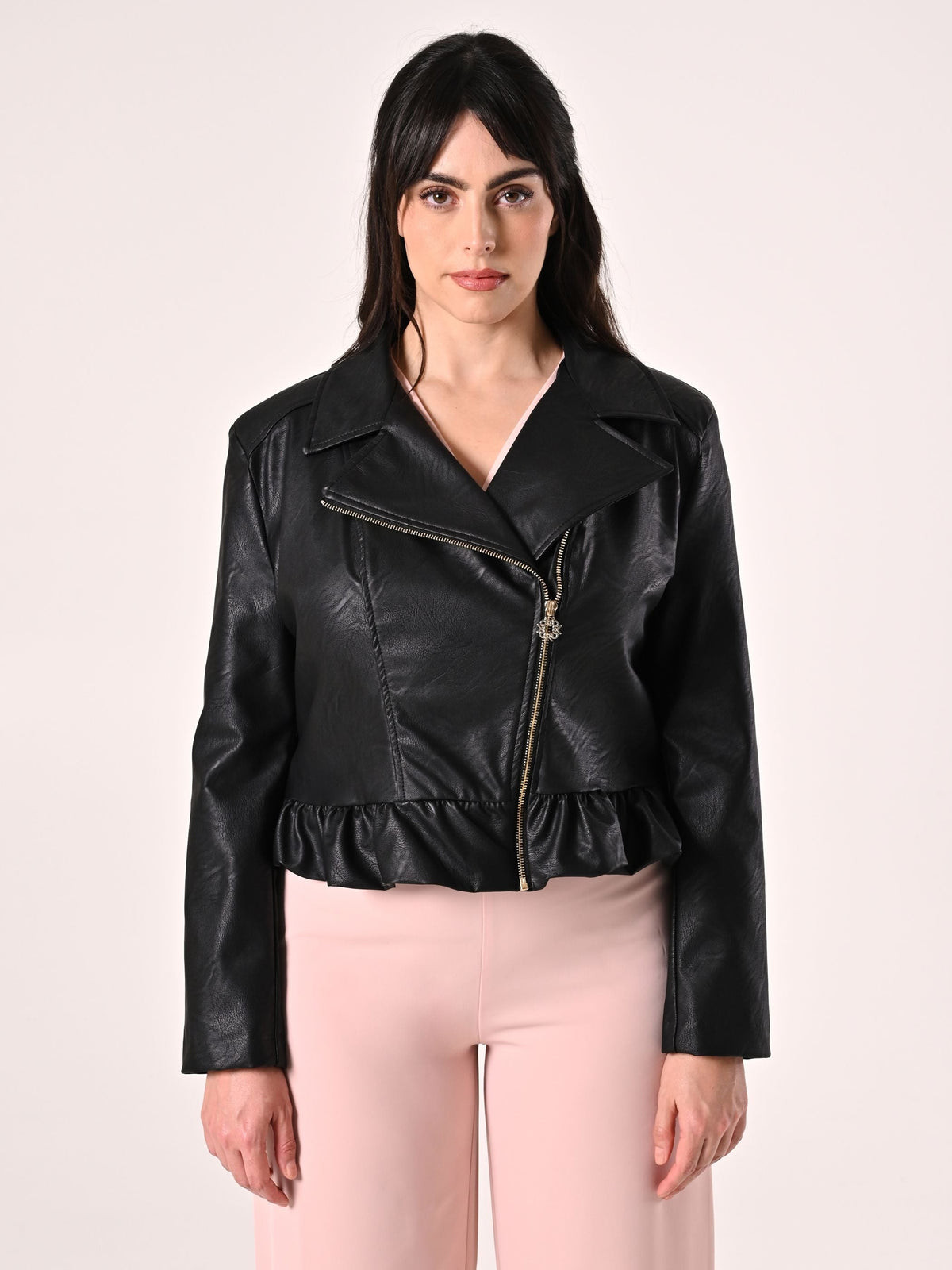Giacca Curvy in Similpelle