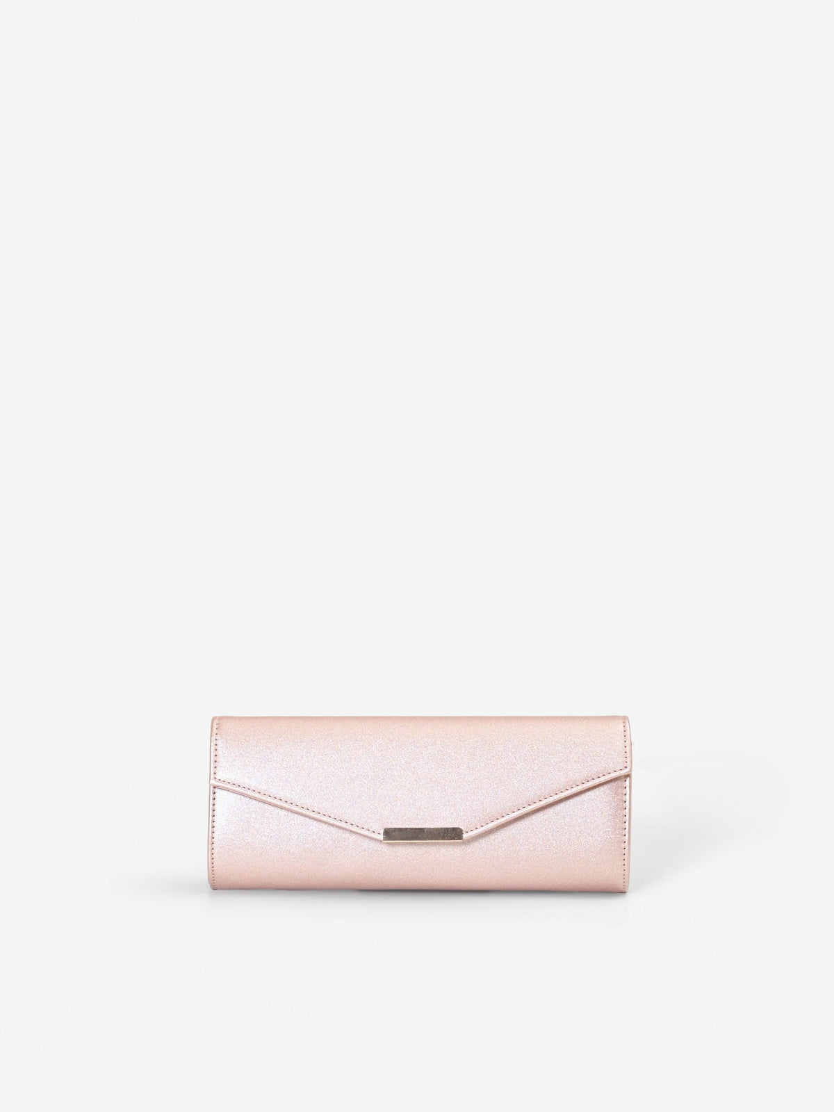 Pochette rosa con texture glitterata