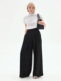 Pantalone a palazzo in cadi nero