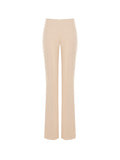 Pantalone a palazzo tortora beige a vita alta