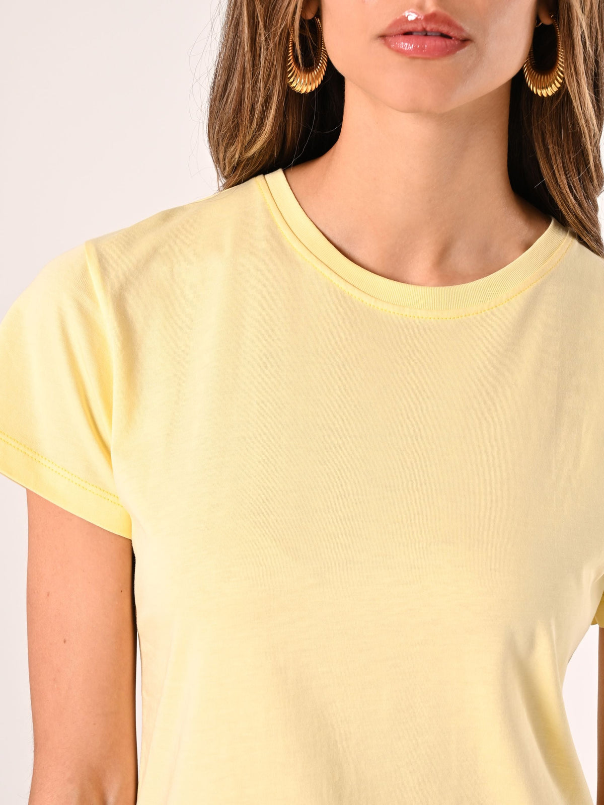 T-Shirt in Cotone Giallo Chiaro