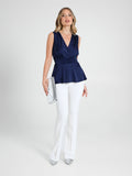 Top in Raso Blu