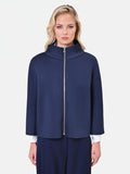 Cappa corta blu in scuba soft