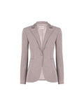 Giacca in misto viscosa tortora beige monopetto