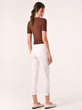 Pantaloni Skinny in Cotone Bianchi