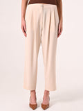 Pantaloni effetto Goffrato Beige