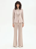 Giacca monopetto tortora beige