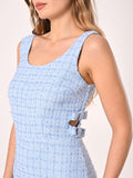 Abito con Fiocchi in Tweed con Micro Paillettes