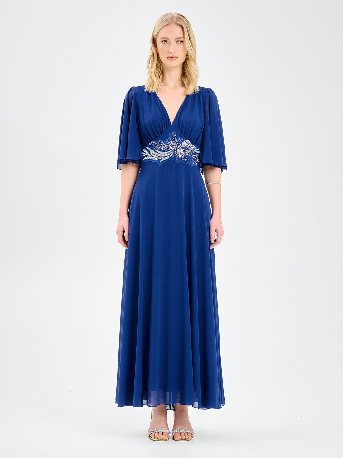 Abito Rinascimento atelier Blu Decoro Pietre