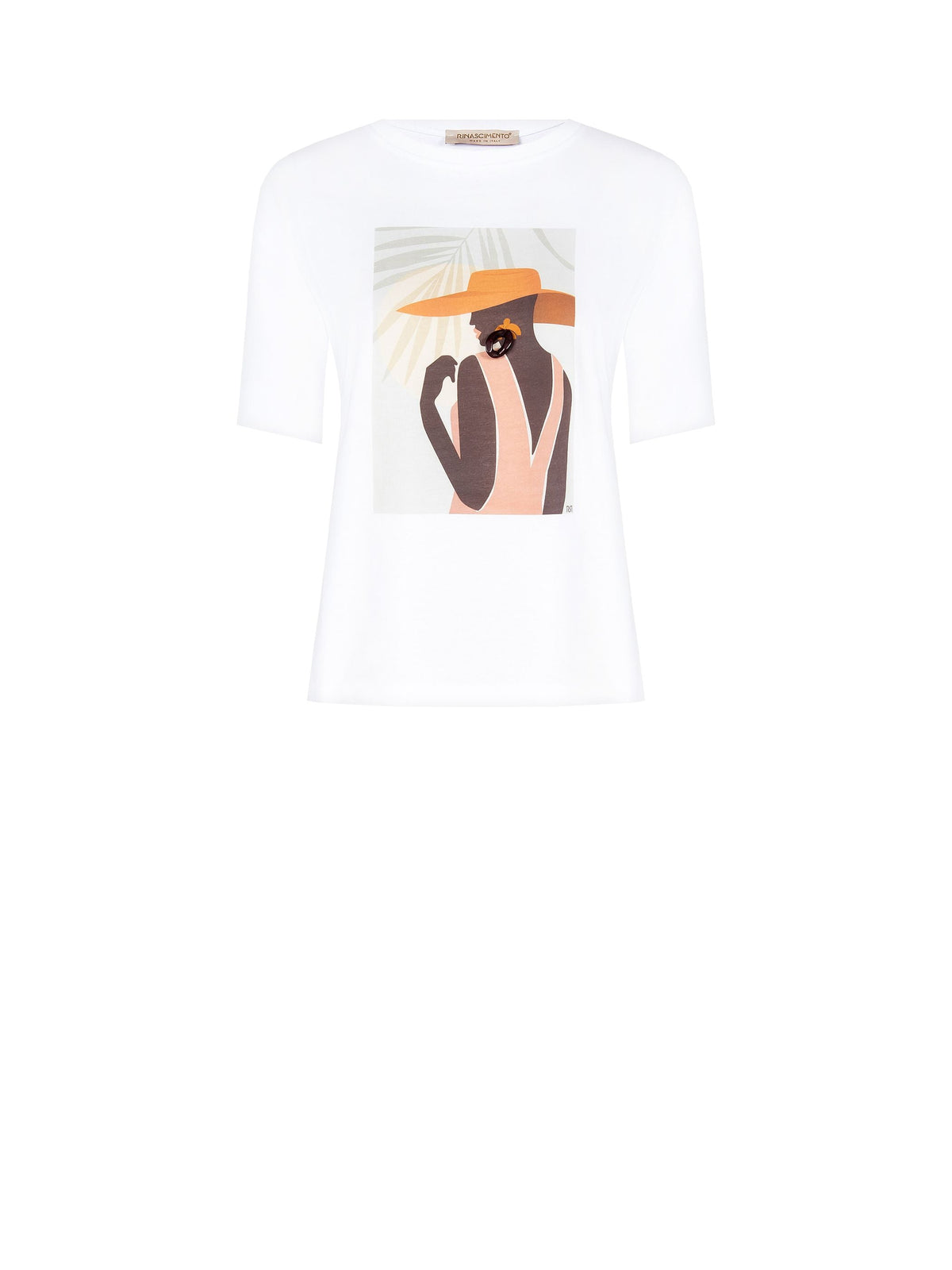T-Shirt in Cotone con Stampa & Orecchino