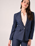 Giacca in Denim effetto Gessato
