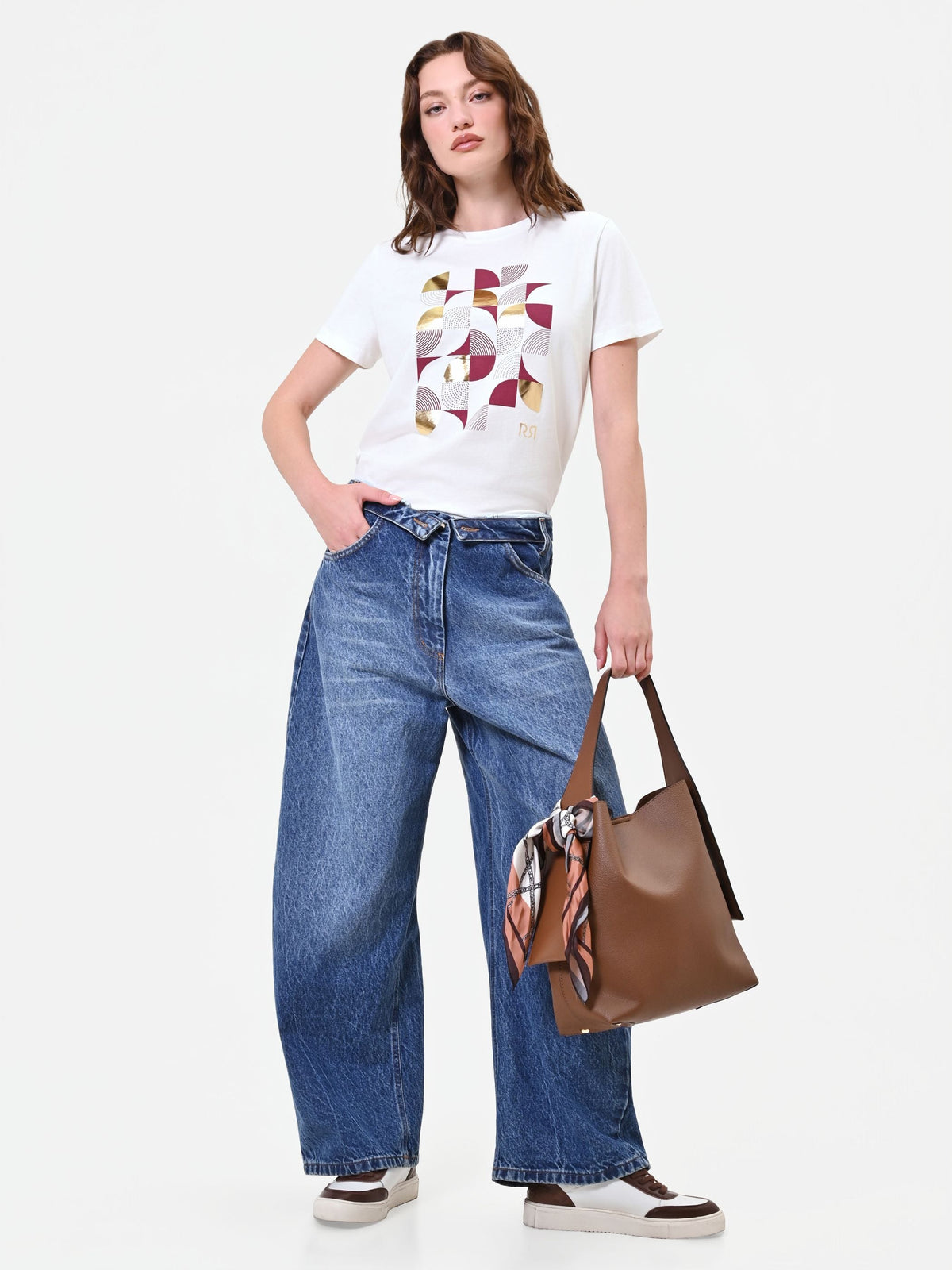 Jeans balloon con vita ribaltata
