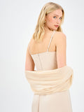 Stola in Georgette Beige