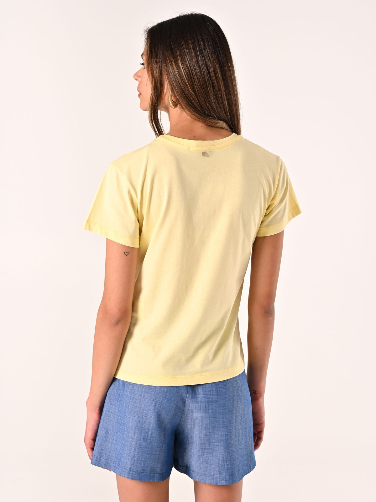 T-Shirt in Cotone Giallo Chiaro