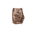 Minigonna di paillettes marrone bronzo