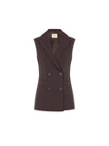 Gilet doppiopetto moro marrone