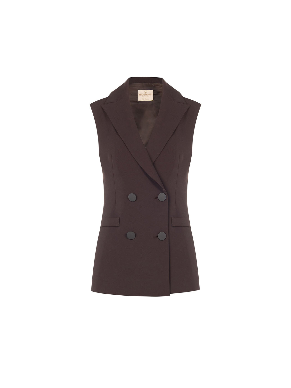 Gilet doppiopetto moro marrone