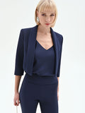Giacca corta blu a bolero