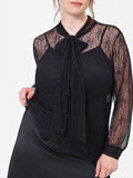 Gonna Midi Curvy in Raso con Inserti in Pizzo