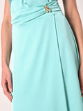 Maxi Gonna in Raso Verde Acqua