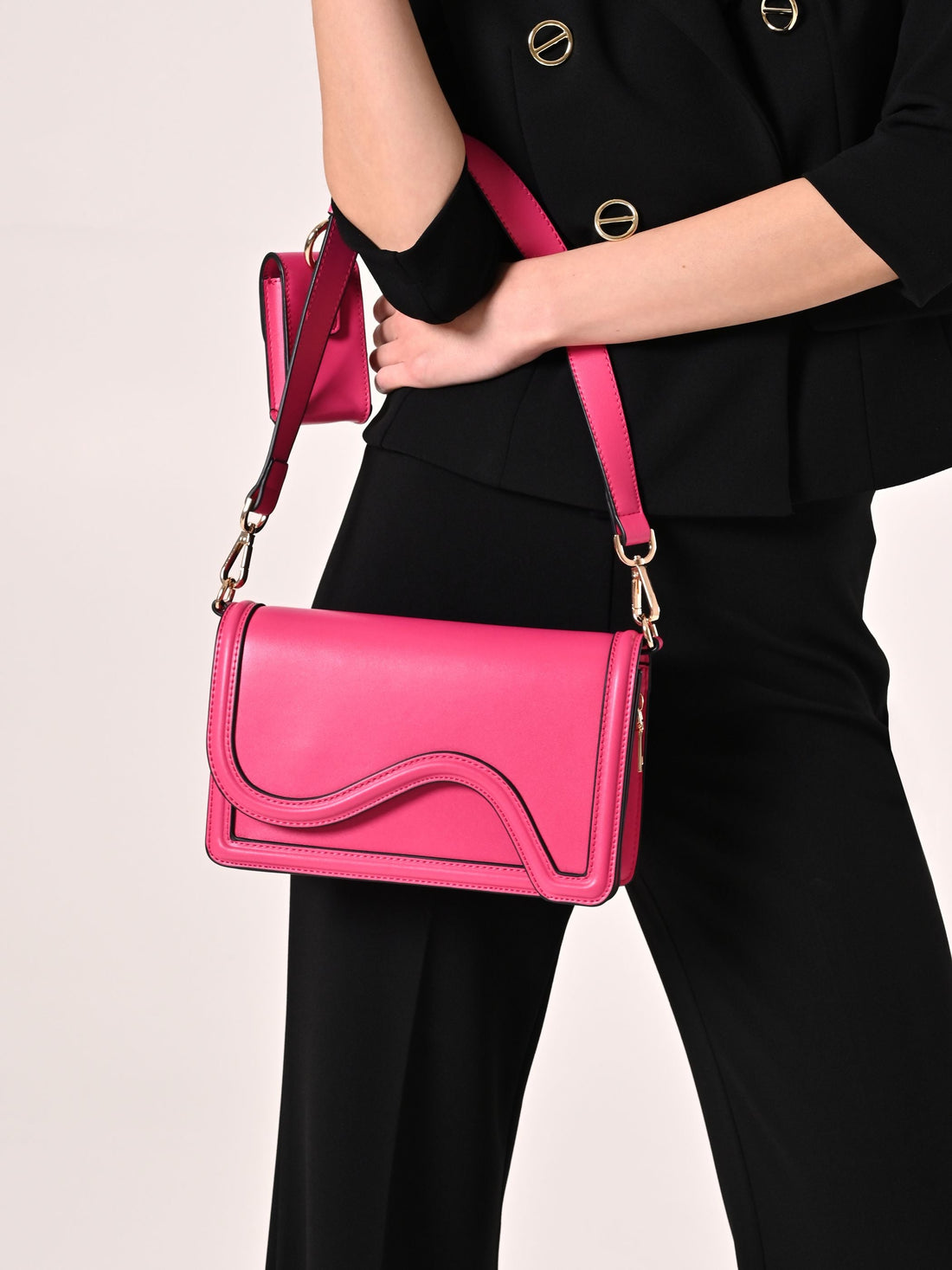 Borsa in Simil Pelle Fuxia