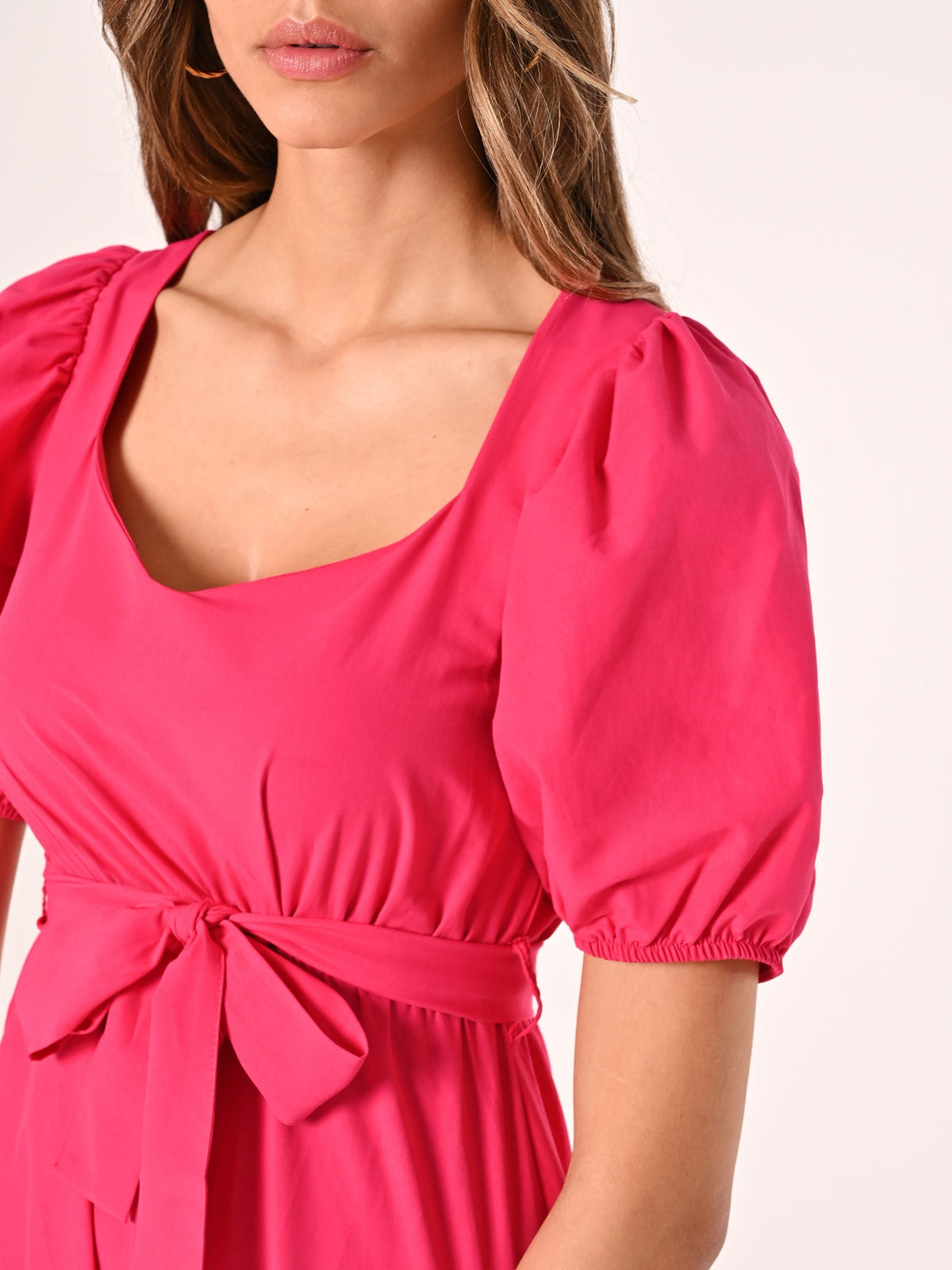 Abito Fuxia in Misto Cotone