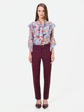 Pantalone a sigaretta bordeaux