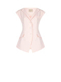 Gilet monopetto rosa pastello