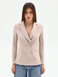 Giacca doppiopetto tortora beige