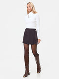 Gonna pantalone asimmetrica marrone moro