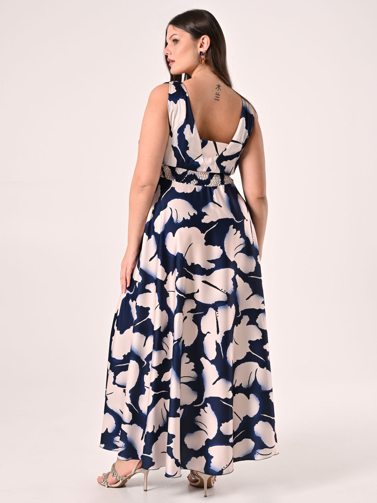 Abito Curvy Lungo Floreale