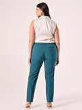 Pantaloni Curvy Verde Reale