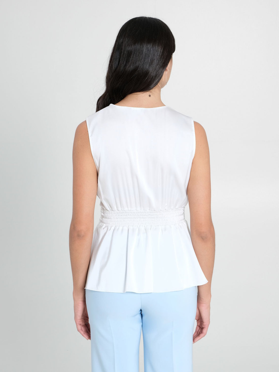 Top in Raso Bianco