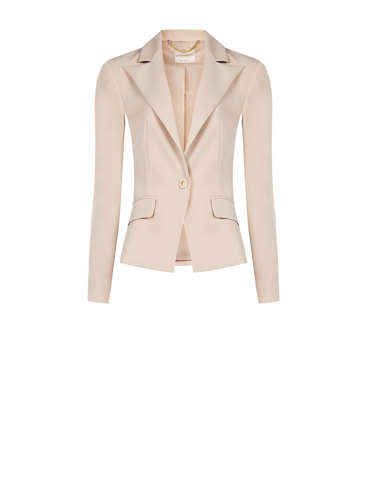 Giacca blazer monopetto tortora beige