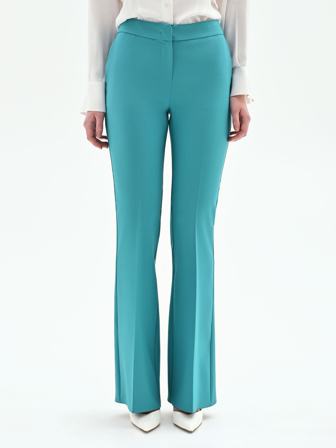 Pantaloni studio Flared Verde Smeraldo