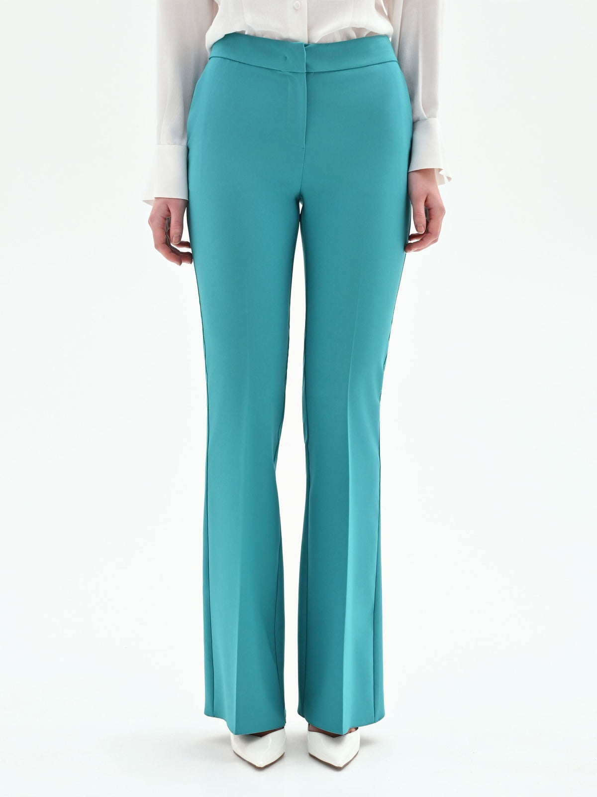 Pantaloni studio Flared Verde Smeraldo