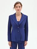 Giacca Studio blu indaco monopetto con spacchi