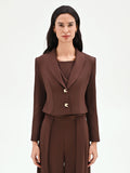 Giacca blazer cioccolato con bottoni design