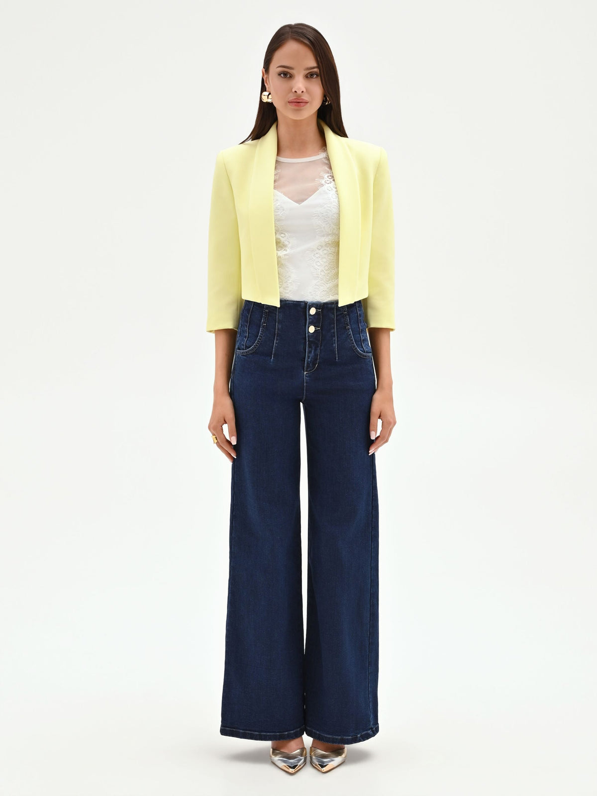 Giacca bolero giallo chiaro
