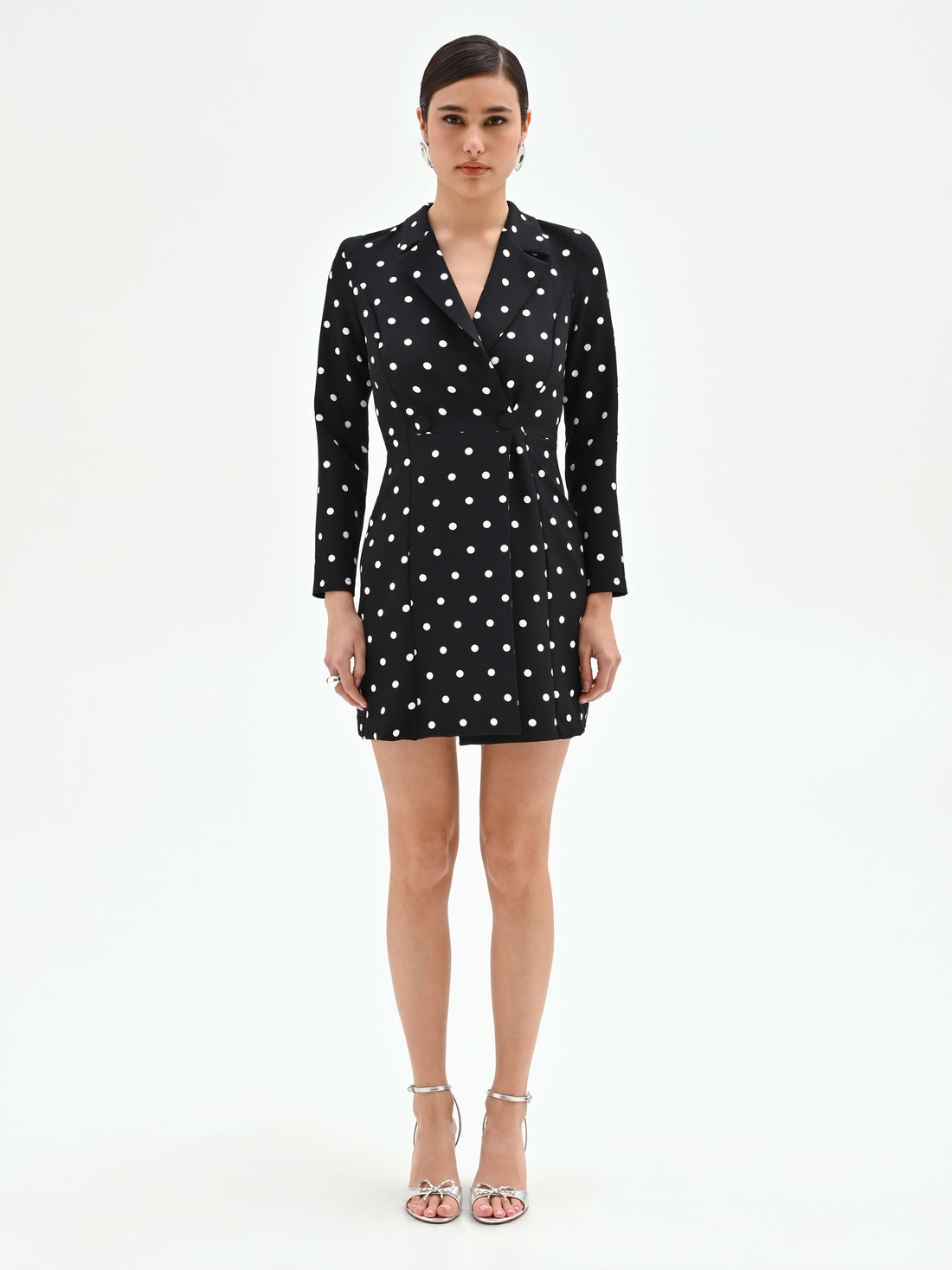 Abito blazer nero a pois