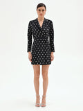 Abito blazer nero a pois