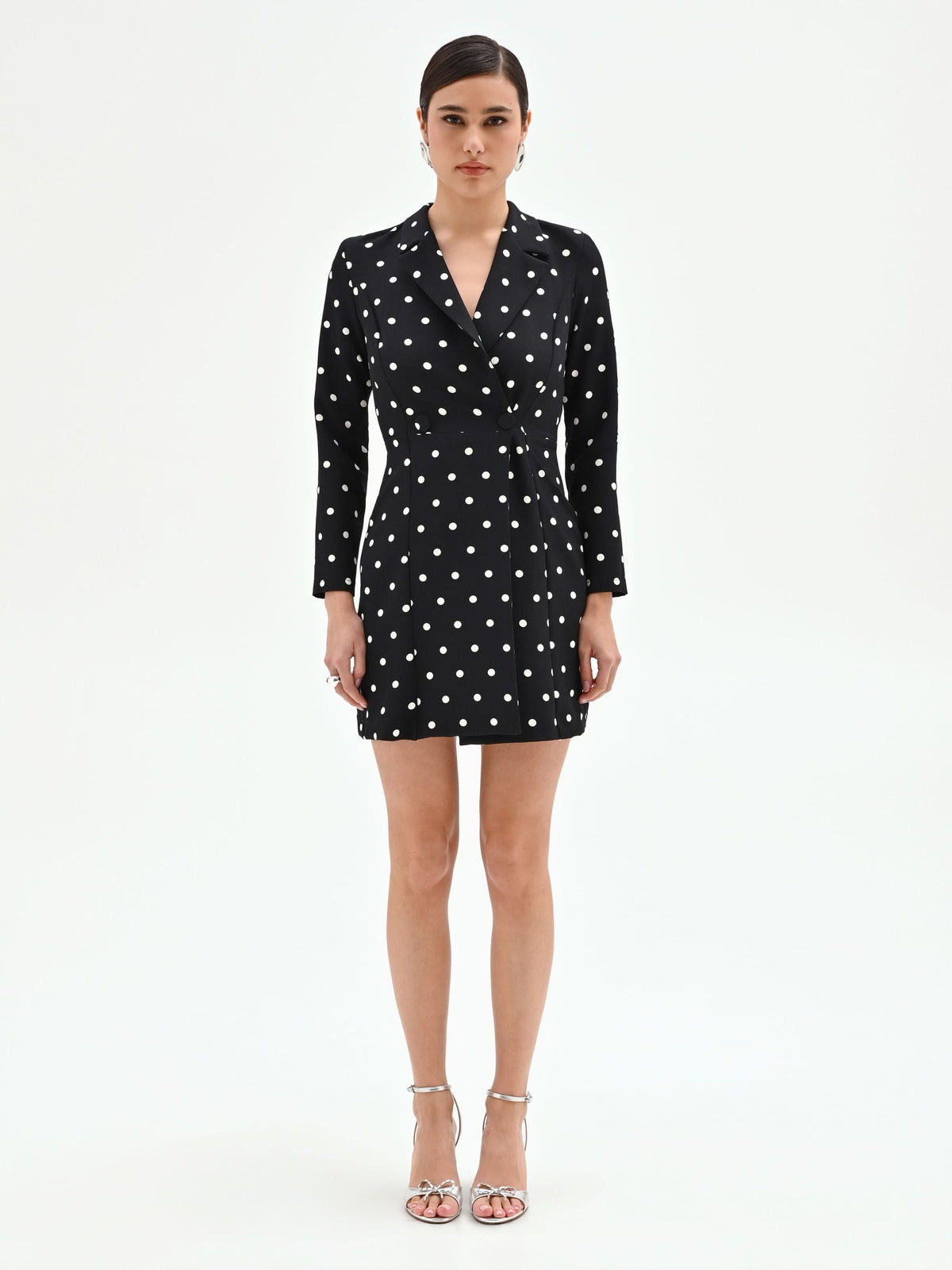 Abito blazer nero a pois