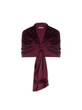 Foulard in raso bordeaux rosso