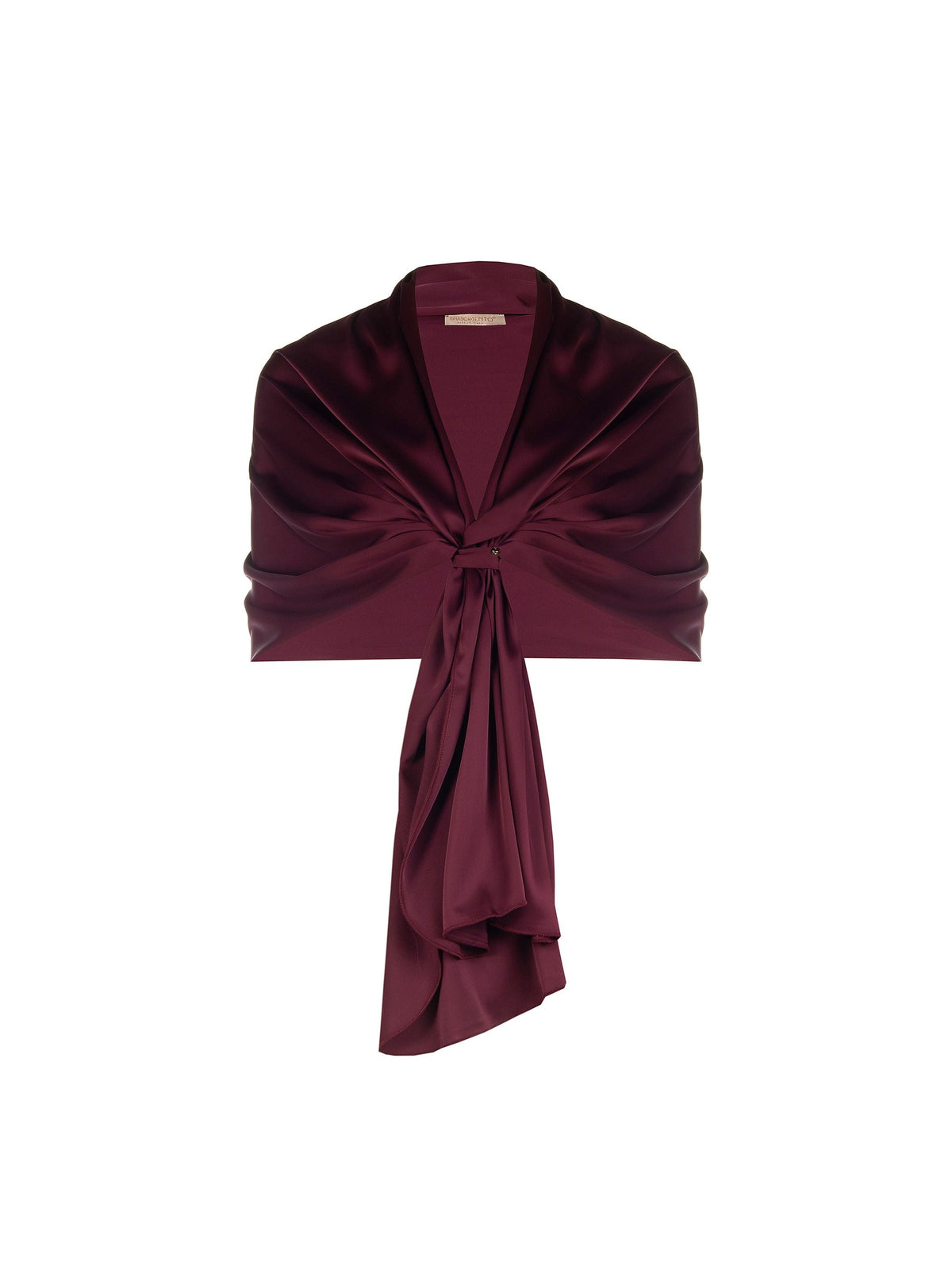 Foulard in raso bordeaux rosso