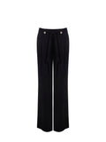 Pantaloni Neri in Tessuto Fluido