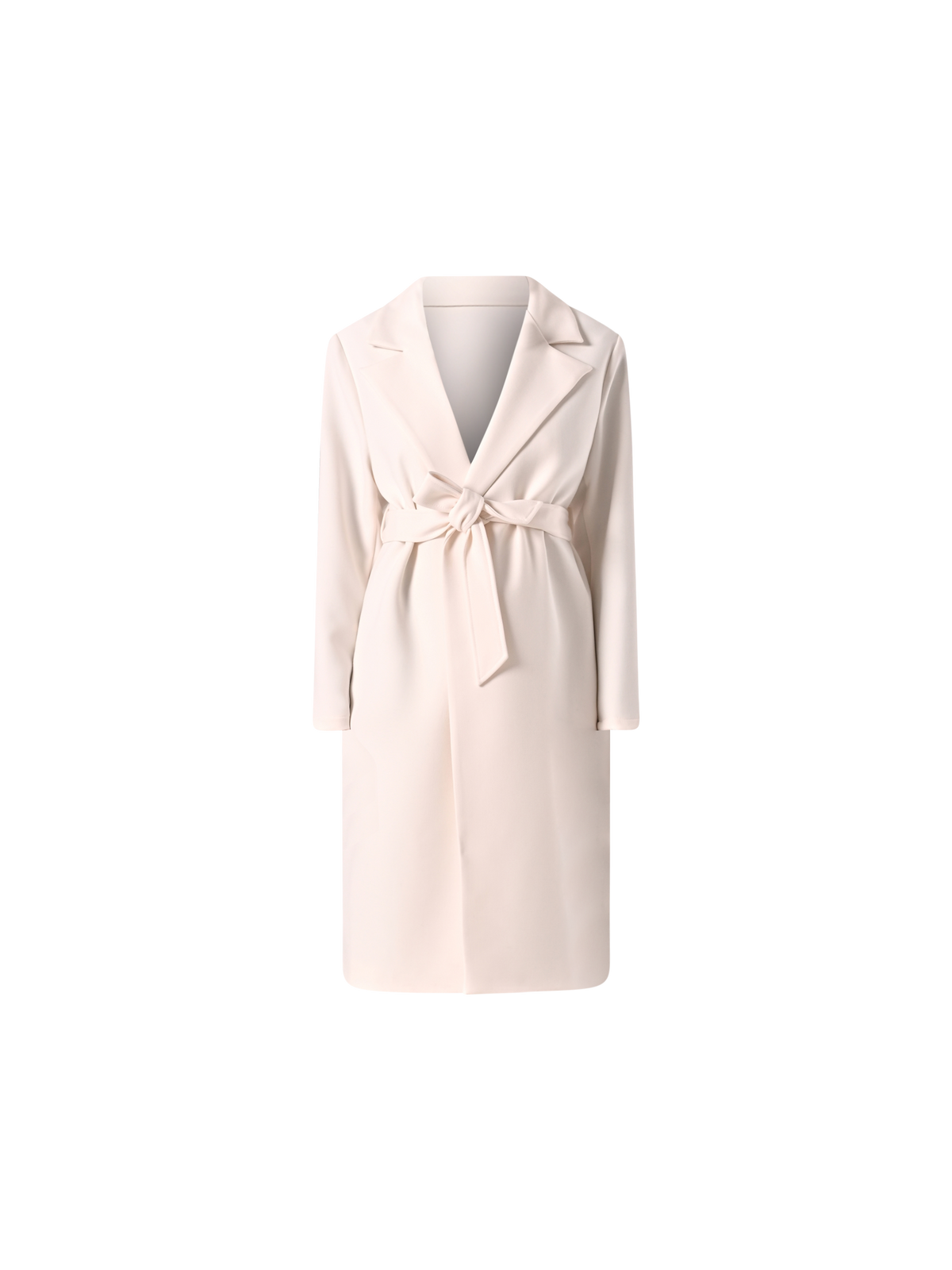 Cappotto Bianco in Doppio Crepe